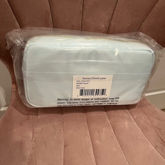 NWT Stoney Clover Lane Small Glam Pouch Sky Blue - Picture 4 of 4